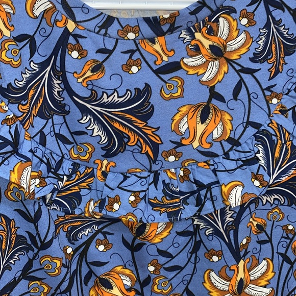 Zara | NWOT: Woman’s Floral Print Ruffle Peplum Style Shirt - Size Small - Picture 6 of 12